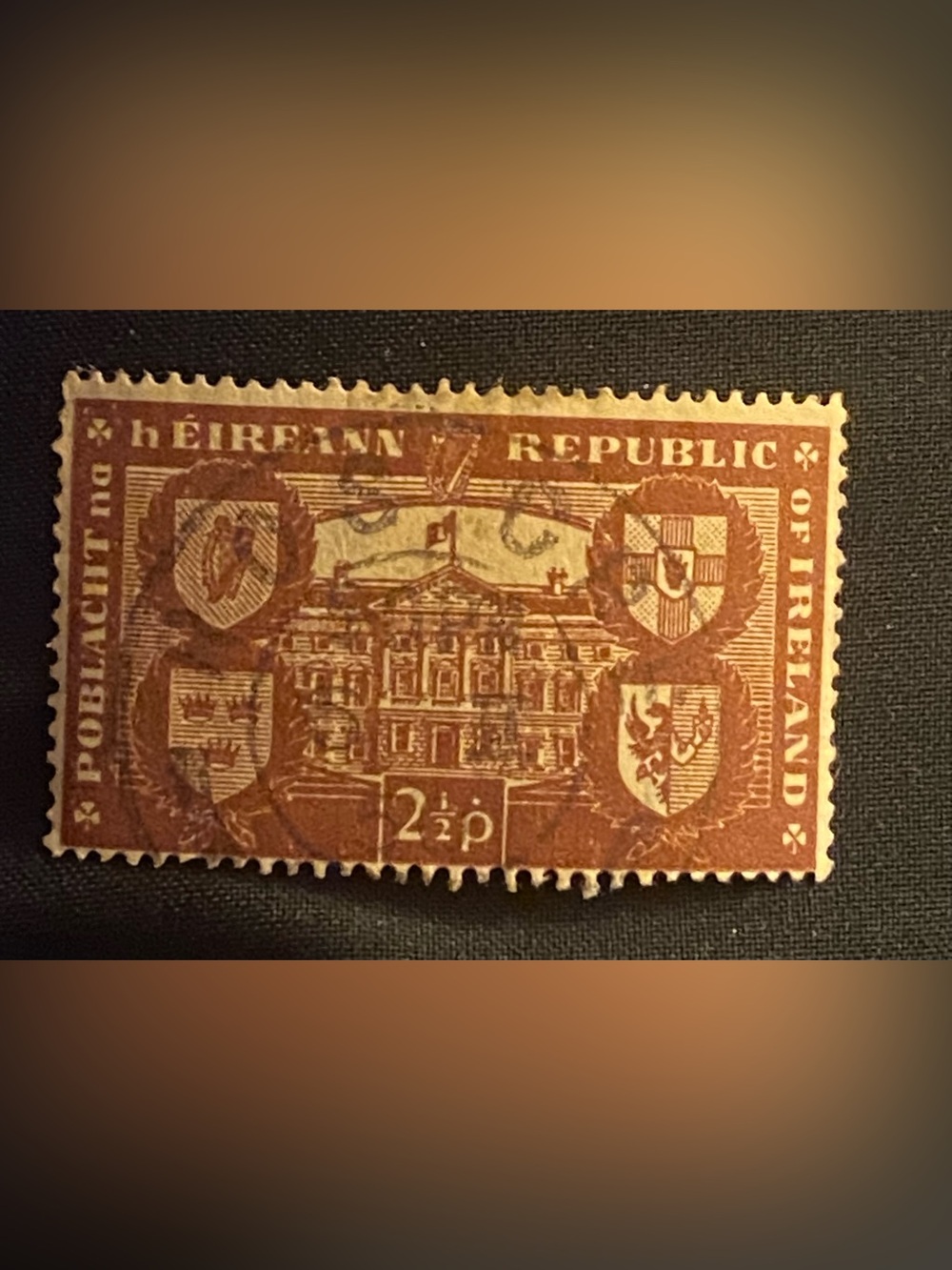 Republic of Ireland Vintage Stamp - Brown 2½p